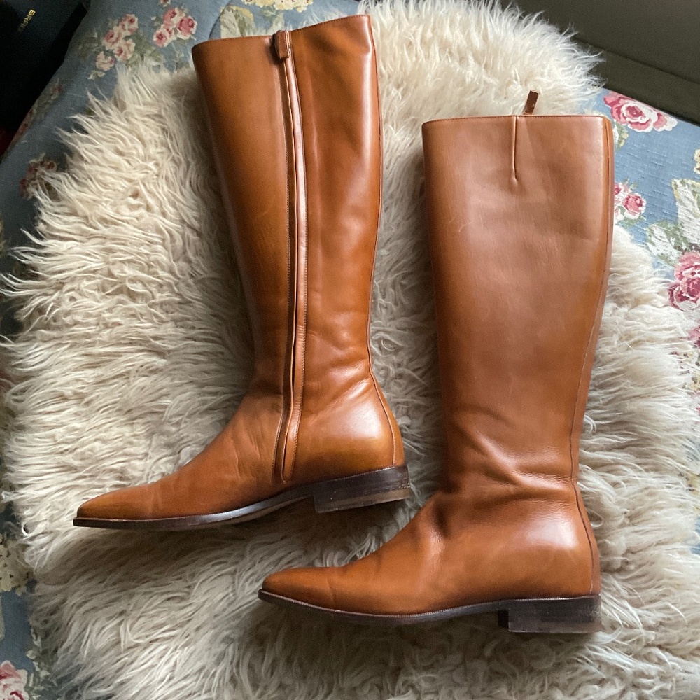 Lambertson Truex British Tan Leather Boots Size 37.5 - Picture 2 of 14